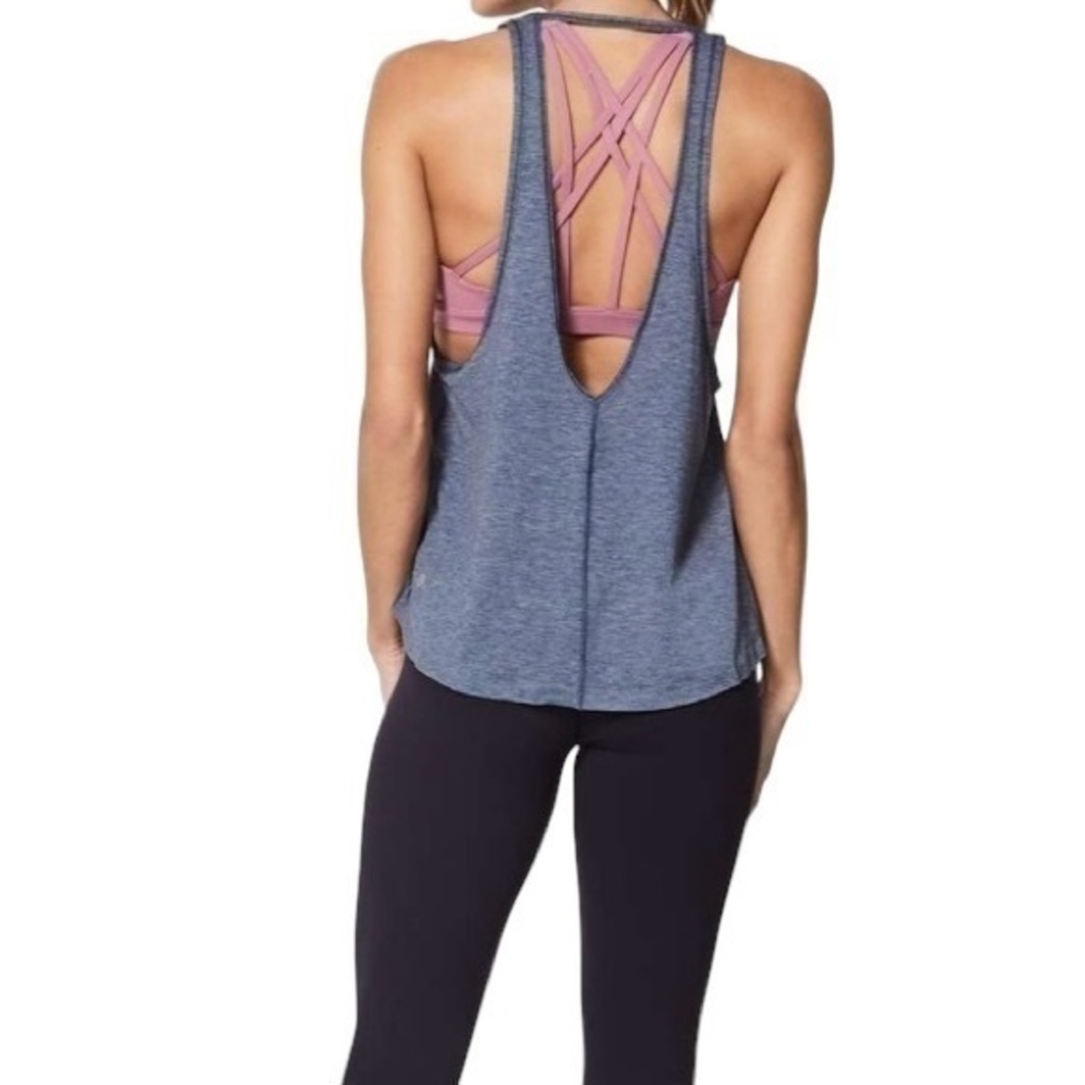 Lululemon Athletica Intended Tank Heathered Midnight Navy